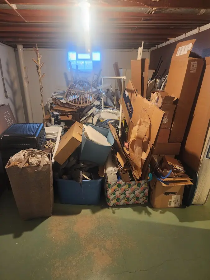 Roll-off dumpster container at job site for Concrete Dumpster Rental in Brockton